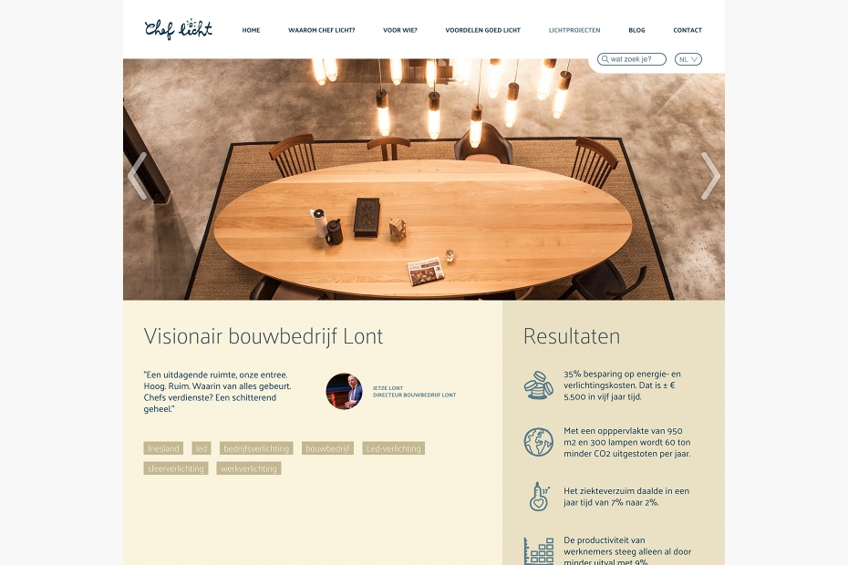 Chef Licht - Responsive website