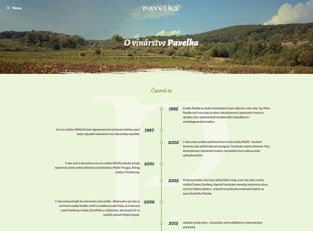 The Winery Pavelka & Son - Responsive website