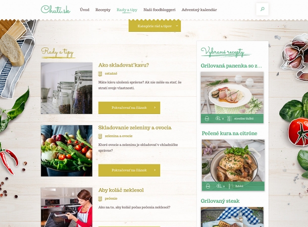 Chutí - Responsive recipes portal