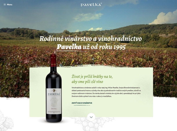 The Winery Pavelka & Son - Responsive website