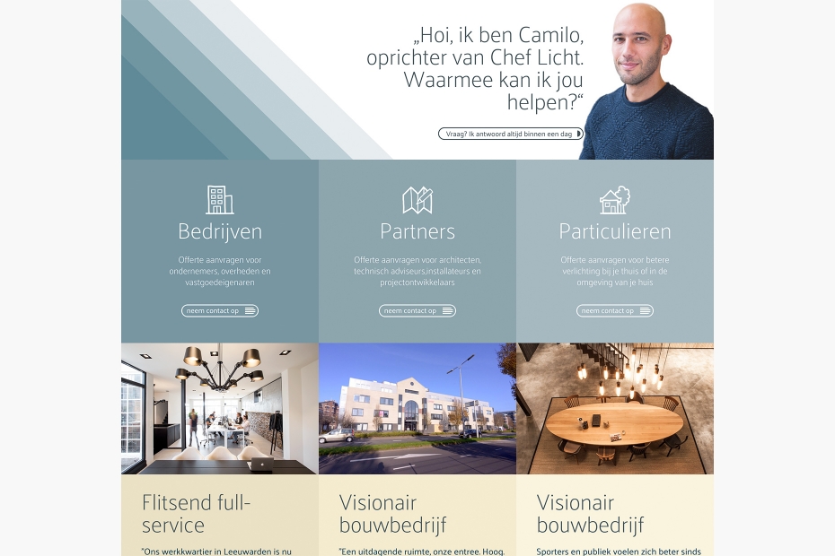 Chef Licht - Responsive website