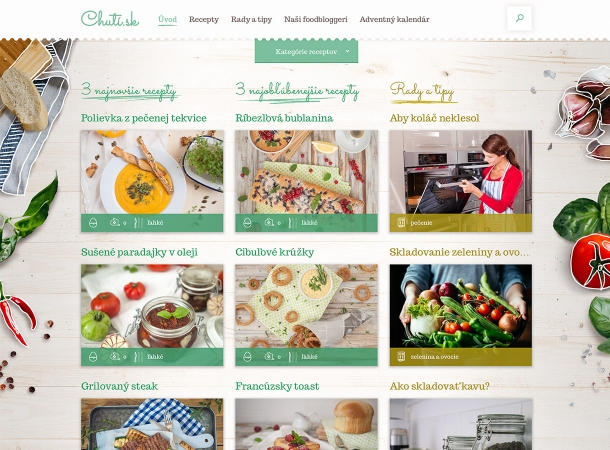 Chutí - Responsive recipes portal