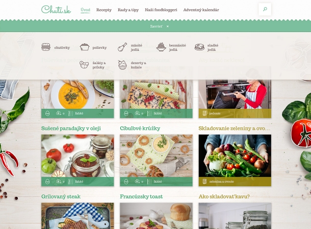 Chutí - Responsive recipes portal