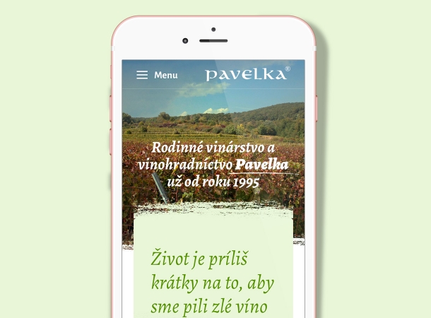 Vinárstvo Pavelka & syn - responzívna webstránka