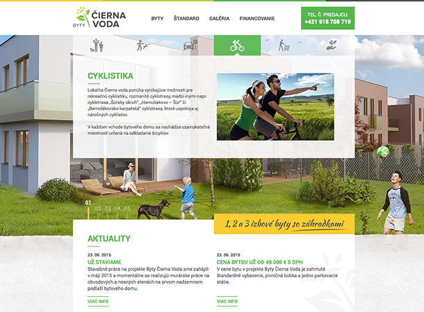 Čierna Voda Estate - Responsive website