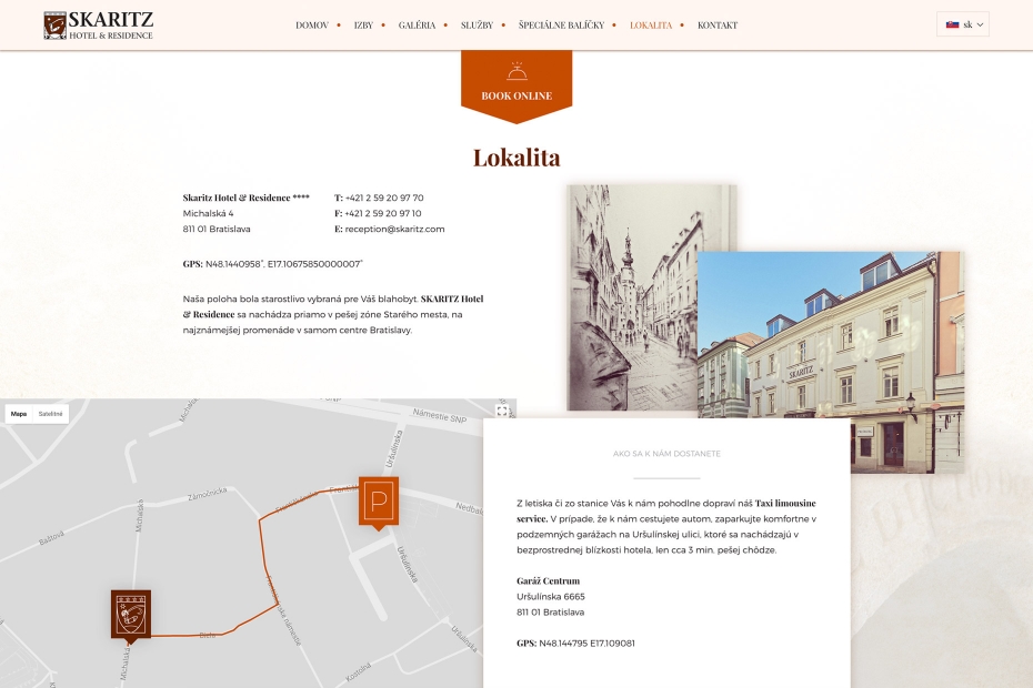 Hotel Skaritz - responsive website