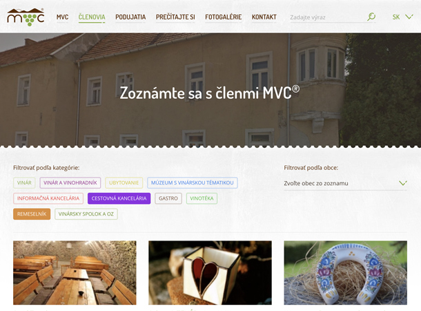 The Small Carpathians Wine Route® - Responsive website