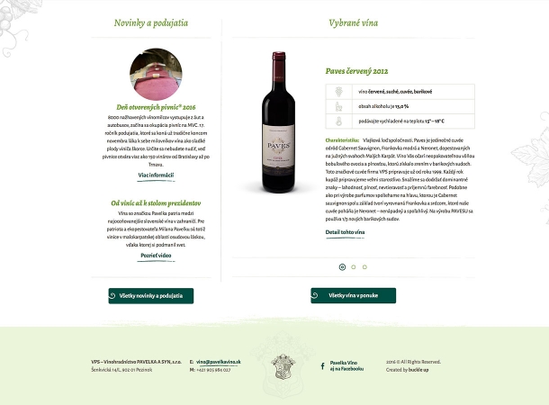 The Winery Pavelka & Son - Responsive website