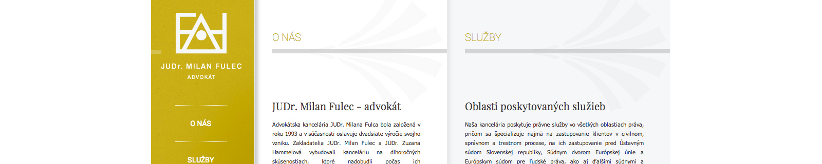 Milan Fulec - Single web page